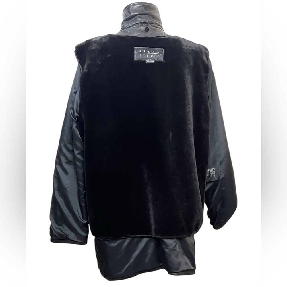 Vintage 90s Black Leather Jacket Punk Quite Luxury Model Off Duty Carrie Bradsha - Picture 11 of 15